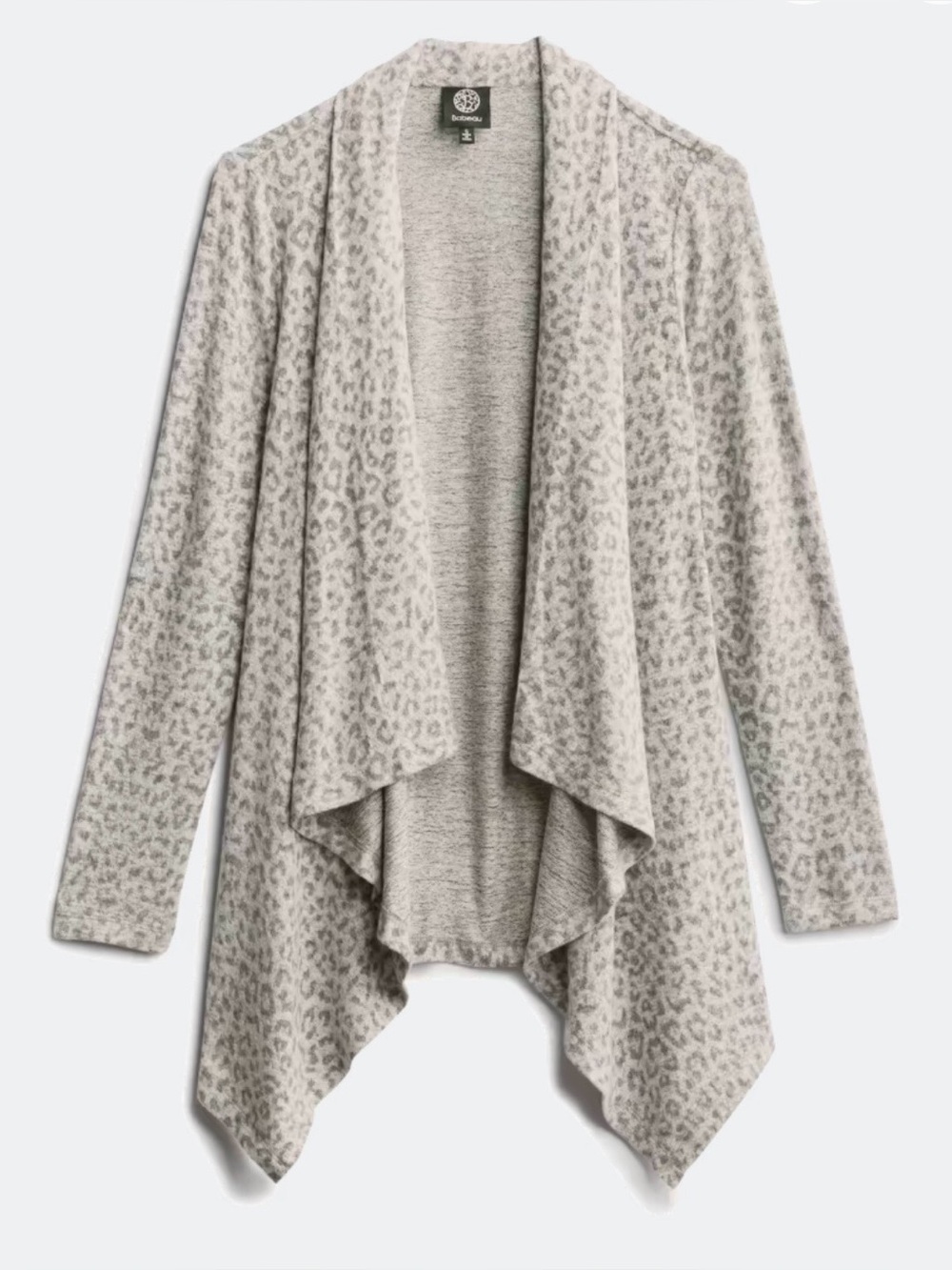 Bobeau Wallace Brushed Cardigan – Gray Print – Size Large – EUC